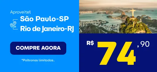 Passagem de onibus de São Paulo para Rio de Janeiro a partir de 74,90 Compre agora!