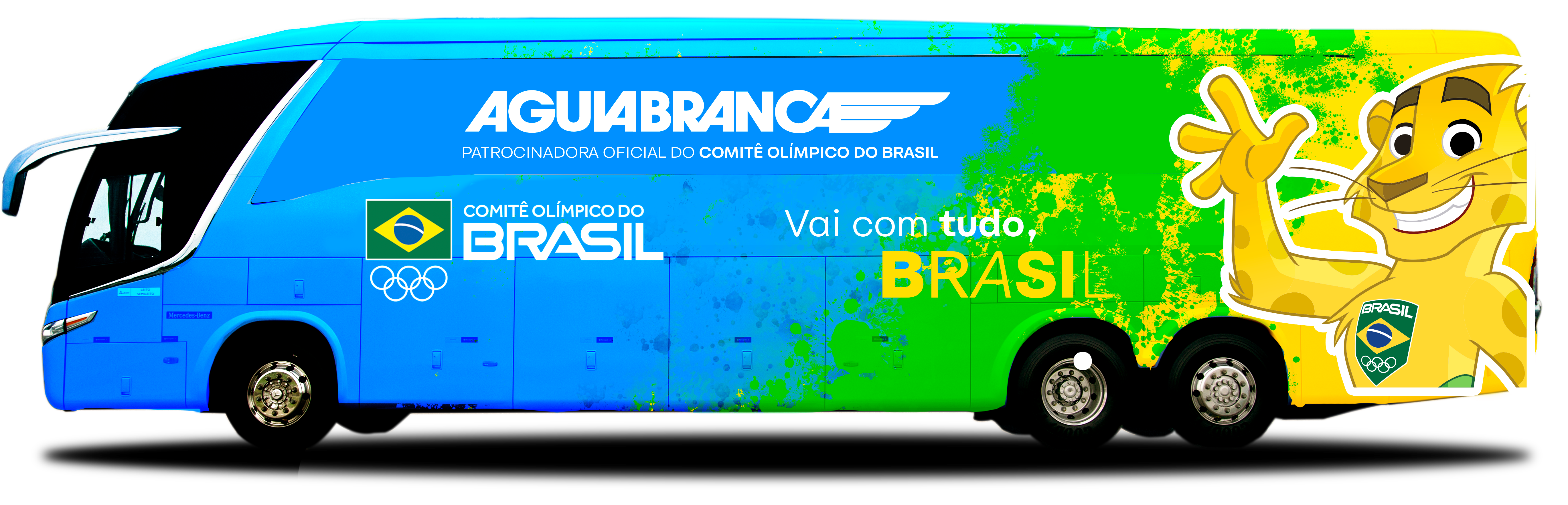 Onibus vencedor, 3 mãos segurando as medalhas de primeiro, segundo e terceiro lugar.