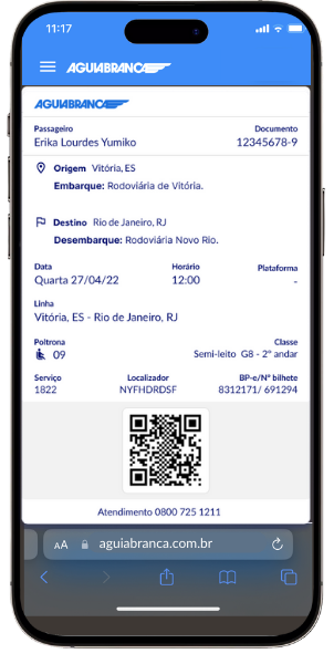Bilhete Eletrônico Viação Águia Branca Bilhete Eletrônico Viação Águia Branca