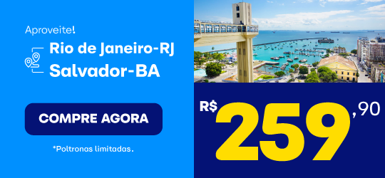 Passagem de onibus de Rio de Janeiro para Salvador a partir de 259,90. Compre agora!