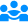 Icone de 3 pessoas juntas na cor azul