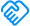 Icone de duas mãos se comprimentando, icone de cor azul.