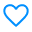 Icone de um coração azul