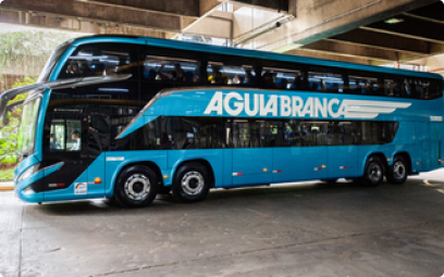 Imagem de um ônibus modelo G8 da Águia Branca