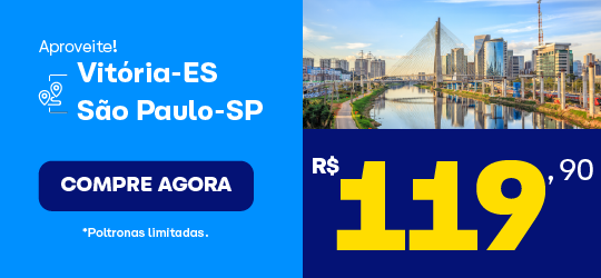 Passagem de onibus Vitoria-ES para São Paulo-SP a partir de 119,90