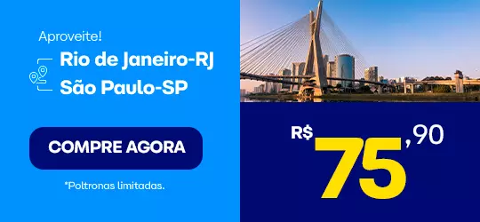 Passagem de onibus de Rio de Janeiro para São Paulo a partir de 75,90 Compre agora!